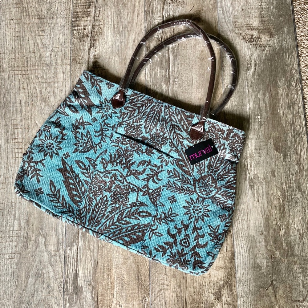 Murval Floral Jute Tote Bag - Picture 2 of 12